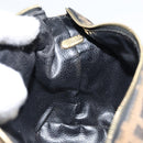 FENDI Zucca Canvas Vanity Hand Bag Black Brown Auth 149108-20