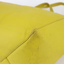 CELINE Horizontalkava Tote Bag Leather Yellow Gold Auth 149110-8