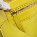 CELINE Horizontalkava Tote Bag Leather Yellow Gold Auth 149110-18