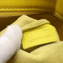 CELINE Horizontalkava Tote Bag Leather Yellow Gold Auth 149110-12