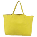 CELINE Horizontalkava Tote Bag Leather Yellow Gold Auth 149110-13