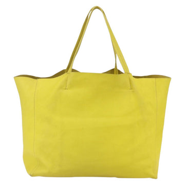 CELINE Horizontalkava Tote Bag Leather Yellow Gold Auth 149110 - 0