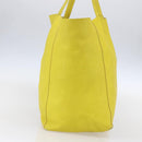 CELINE Horizontalkava Tote Bag Leather Yellow Gold Auth 149110-3