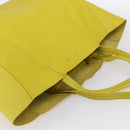 CELINE Horizontalkava Tote Bag Leather Yellow Gold Auth 149110-6