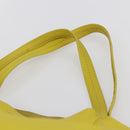 CELINE Horizontalkava Tote Bag Leather Yellow Gold Auth 149110-14