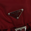 PRADA Backpack Nylon Red Silver Auth 149116-19