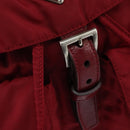 PRADA Backpack Nylon Red Silver Auth 149116-8