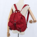 PRADA Backpack Nylon Red Silver Auth 149116-24