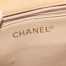 CHANEL Matelasse Chain Shoulder Bag Lamb Skin Beige Gold CC Auth 149120-11