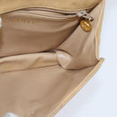 CHANEL Matelasse Chain Shoulder Bag Lamb Skin Beige Gold CC Auth 149120-19