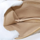 CHANEL Matelasse Chain Shoulder Bag Lamb Skin Beige Gold CC Auth 149120-20