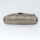 Salvatore Ferragamo Gancini Shoulder Bag Leather Silver Auth 149123-5