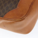 CELINE Macadam Canvas Shoulder Bag PVC Leather Brown Gold Auth 149126-14