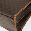 CELINE Macadam Canvas Hand Bag PVC Leather Brown Gold Auth 149127-14