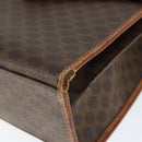 CELINE Macadam Canvas Hand Bag PVC Leather Brown Gold Auth 149127-9