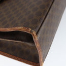 CELINE Macadam Canvas Hand Bag PVC Leather Brown Gold Auth 149127-16