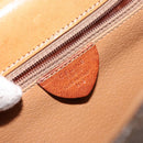 CELINE Macadam Canvas Hand Bag PVC Leather Brown Gold Auth 149127-12