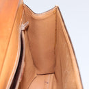 CELINE Macadam Canvas Hand Bag PVC Leather Brown Gold Auth 149127-19