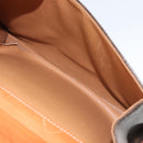 CELINE Macadam Canvas Hand Bag PVC Leather Brown Gold Auth 149127-22