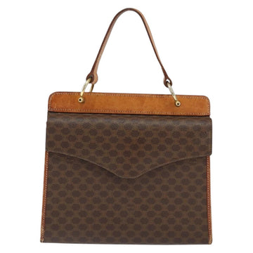 CELINE Macadam Canvas Hand Bag PVC Leather Brown Gold Auth 149127 - 0