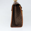 CELINE Macadam Canvas Hand Bag PVC Leather Brown Gold Auth 149127-4