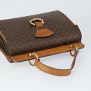 CELINE Macadam Canvas Hand Bag PVC Leather Brown Gold Auth 149127-6