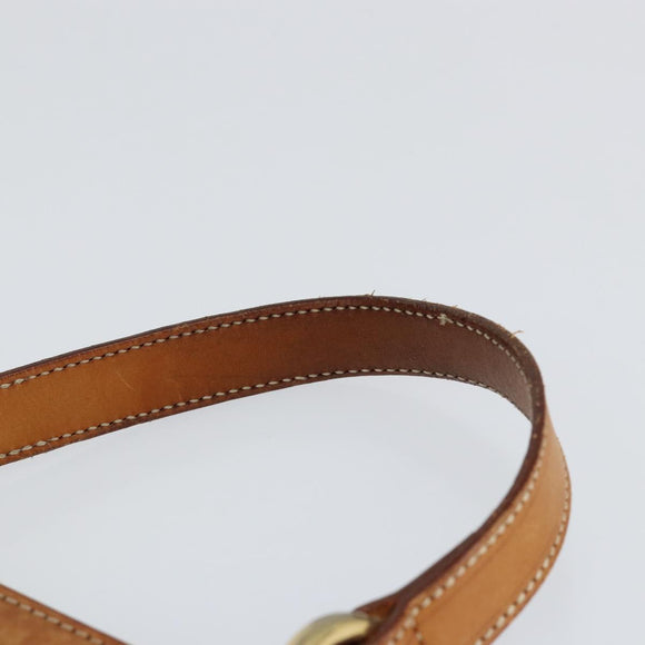 CELINE Macadam Canvas Hand Bag PVC Leather Brown Gold Auth 149127