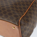 CELINE Macadam Canvas Hand Bag PVC Leather Brown Gold Auth 149128-15