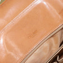 CELINE Macadam Canvas Hand Bag PVC Leather Brown Gold Auth 149128-19