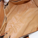 CELINE Macadam Canvas Hand Bag PVC Leather Brown Gold Auth 149128-11