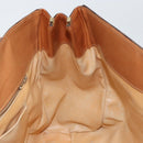 CELINE Macadam Canvas Hand Bag PVC Leather Brown Gold Auth 149128-20