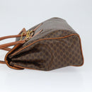 CELINE Macadam Canvas Hand Bag PVC Leather Brown Gold Auth 149128-4