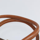 CELINE Macadam Canvas Hand Bag PVC Leather Brown Gold Auth 149128-8