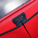 CELINE Circle Hand Bag Leather Navy Gold Auth 149129-19