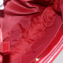 CELINE Tote Bag Nylon Red Gold Auth 149130-10