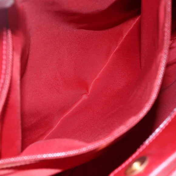 CELINE Tote Bag Nylon Rood Goud Auth 149130
