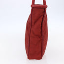 CELINE Tote Bag Nylon Rood Goud Auth 149130-3