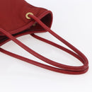 CELINE Tote Bag Nylon Red Gold Auth 149130-7