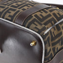 FENDI Zucca Canvas Hand Bag 2way Black Brown Auth 149131-18