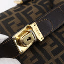 FENDI Zucca Canvas Hand Bag 2way Black Brown Auth 149131-20