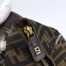 FENDI Zucca Canvas Hand Bag 2way Black Brown Auth 149131-21