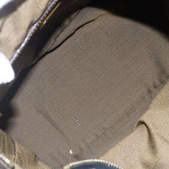 FENDI Zucca Canvas Hand Bag 2way Black Brown Auth 149131