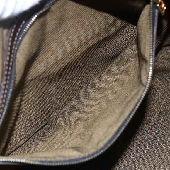 FENDI Zucca Canvas Hand Bag 2way Black Brown Auth 149131