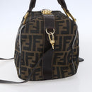 FENDI Zucca Canvas Hand Bag 2way Black Brown Auth 149131-4