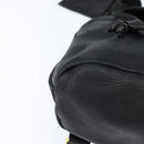 FENDI Backpack Leather Black Gold Auth 149132-15