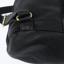 FENDI Backpack Leather Black Gold Auth 149132-17