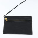 FENDI Backpack Leather Black Gold Auth 149132-22