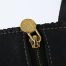 FENDI Backpack Leather Black Gold Auth 149132-24