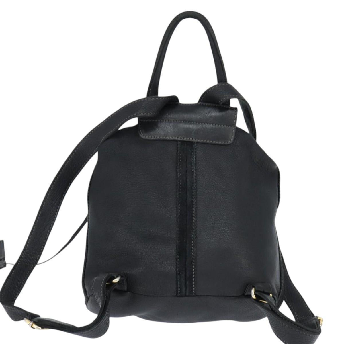 FENDI Backpack Leather Black Gold Auth 149132 FENDI Backpack Leather Black Gold Auth 149132 | Brand Street  main image 3