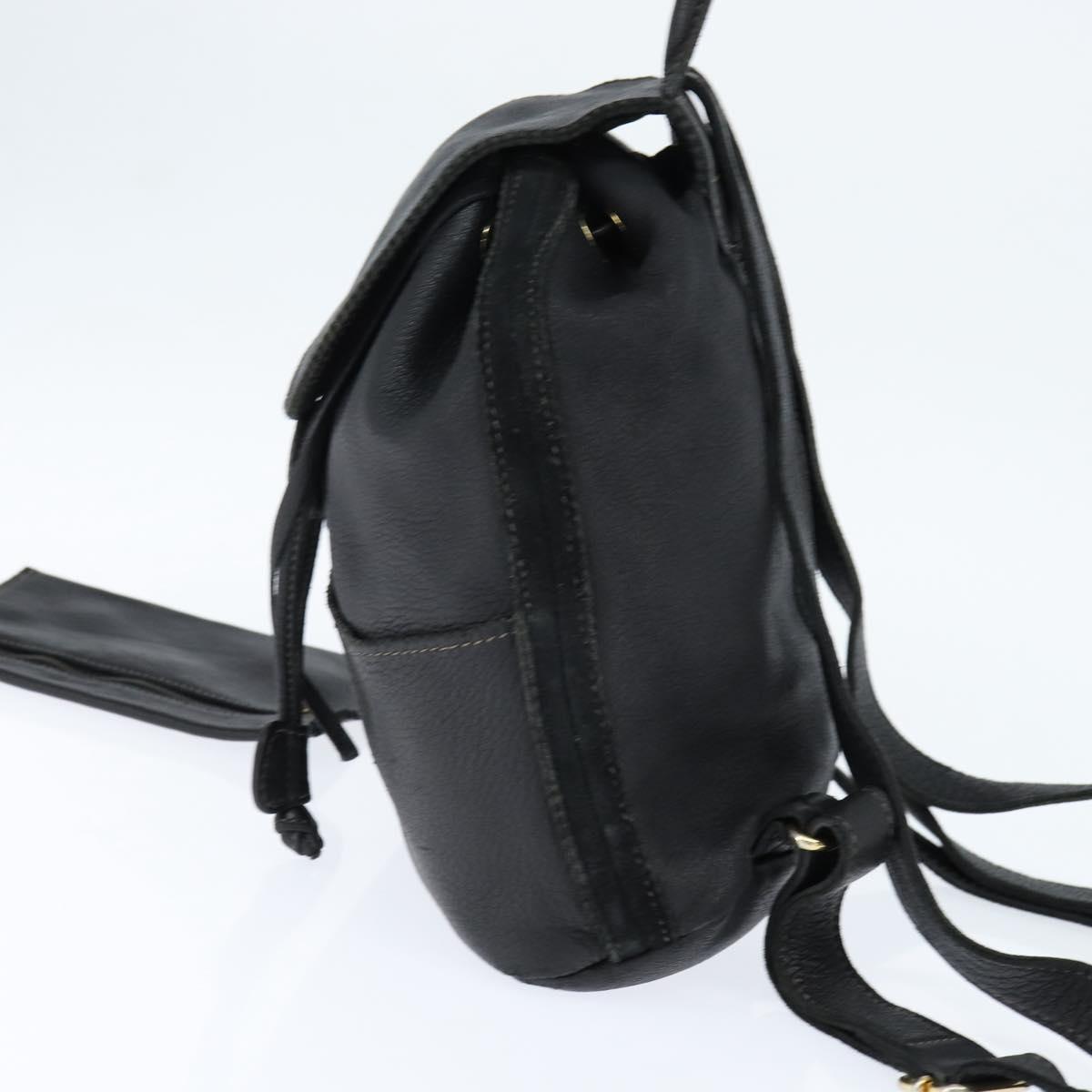 FENDI Backpack Leather Black Gold Auth 149132 | Brand Street 